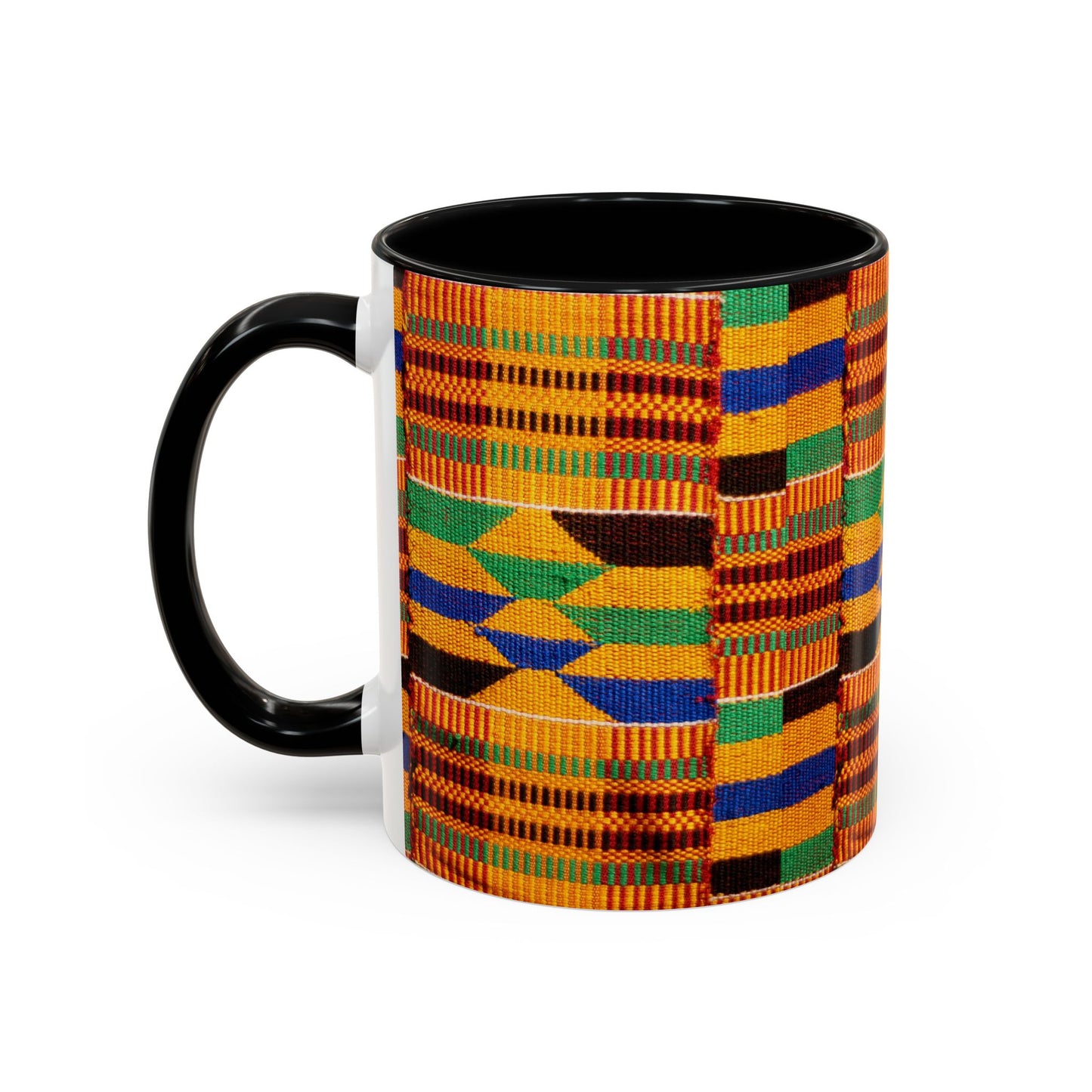 Kente Print Accent Coffee Mug, 11oz