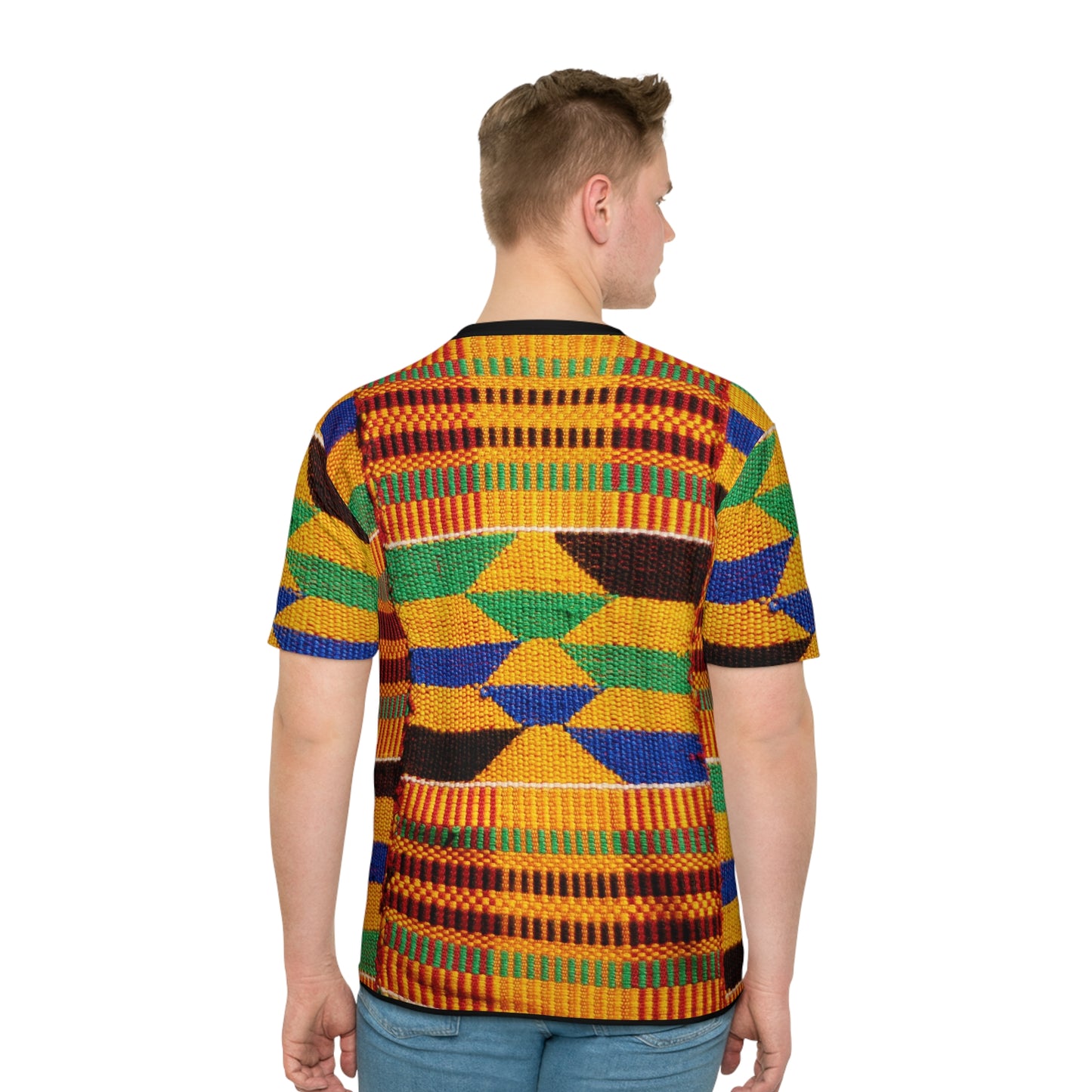 Kente Print Men's Loose T-shirt (AOP)