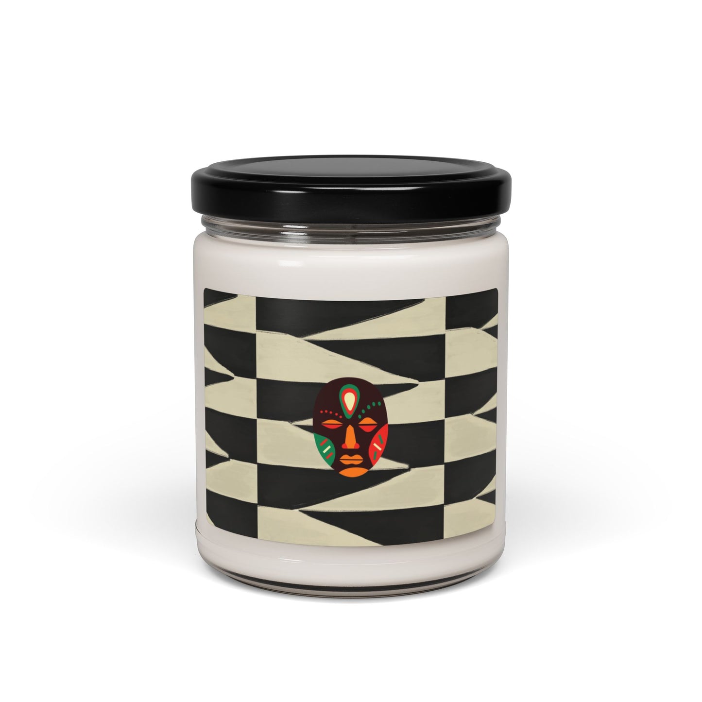 African Tribal Mask Scented Soy Candle, 9oz