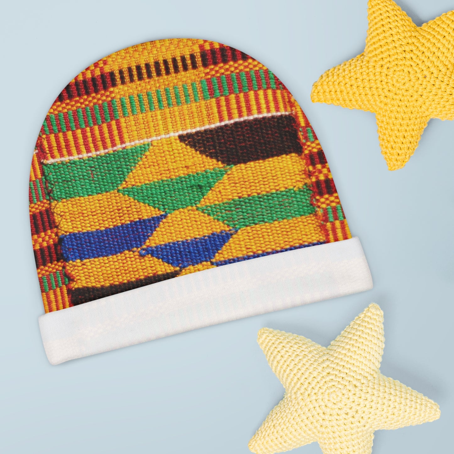 Kente Print Baby Beanie (AOP)