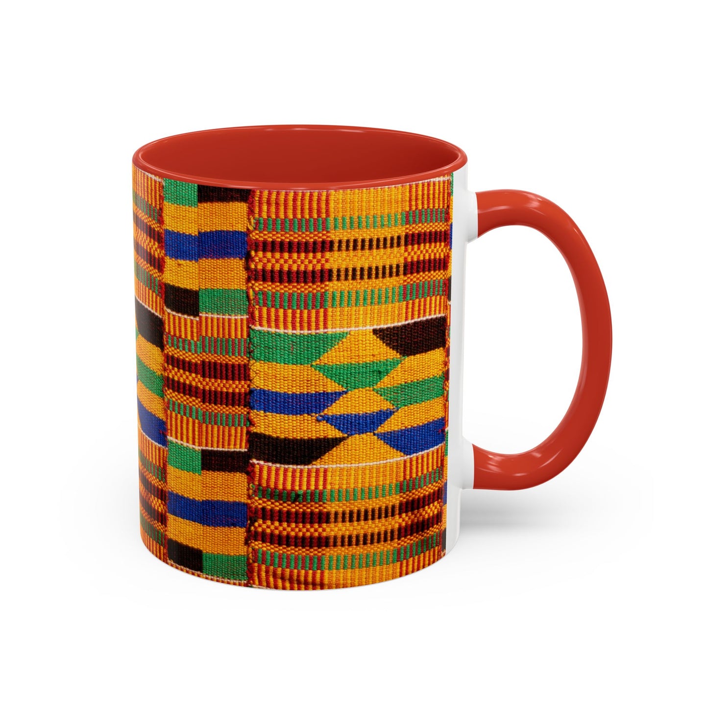 Kente Print Accent Coffee Mug, 11oz