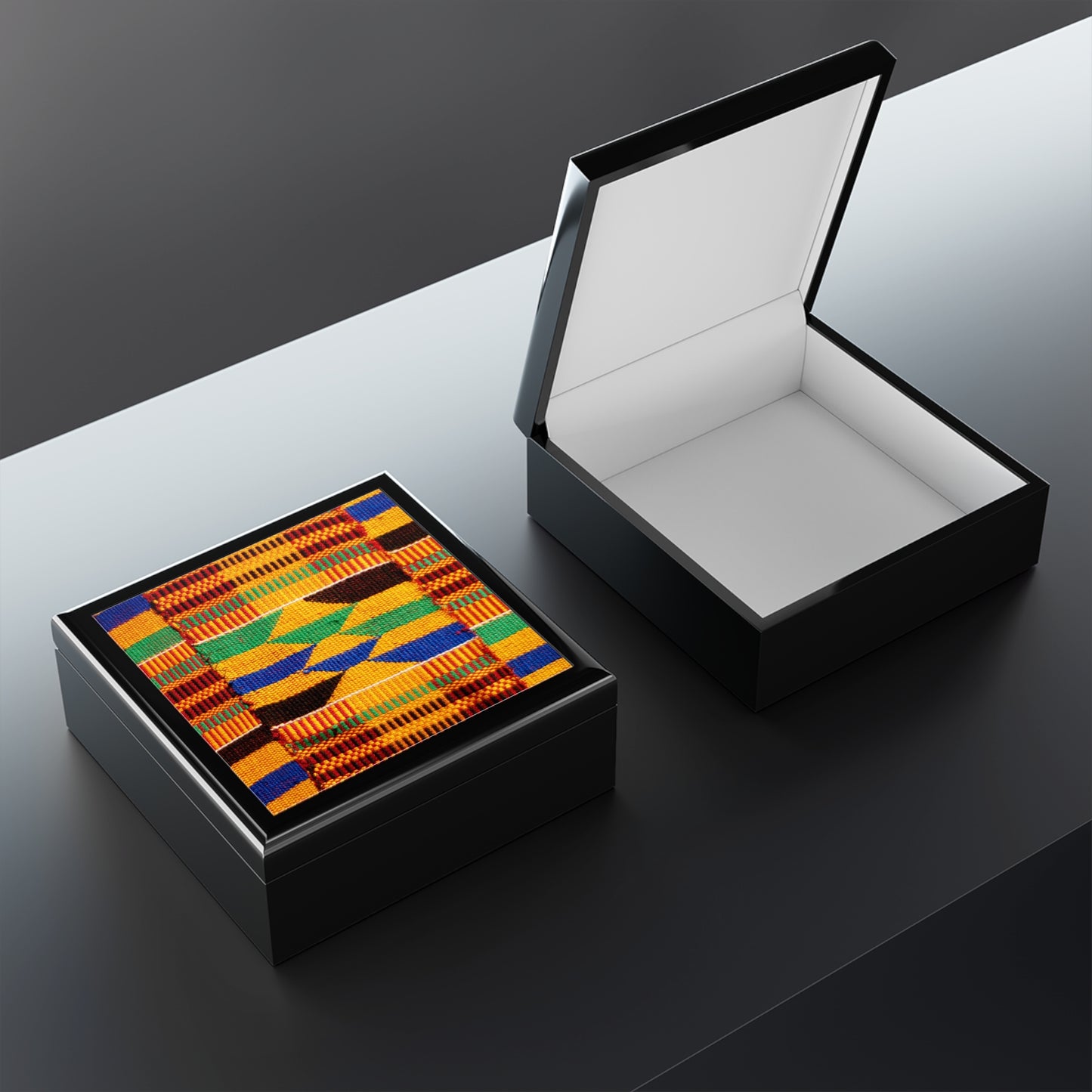 Kente Print Jewelry Box