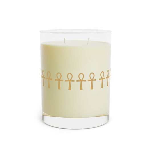 Ankh Scented Soy Candle - Full Glass, 11oz, Egypitian Symbol