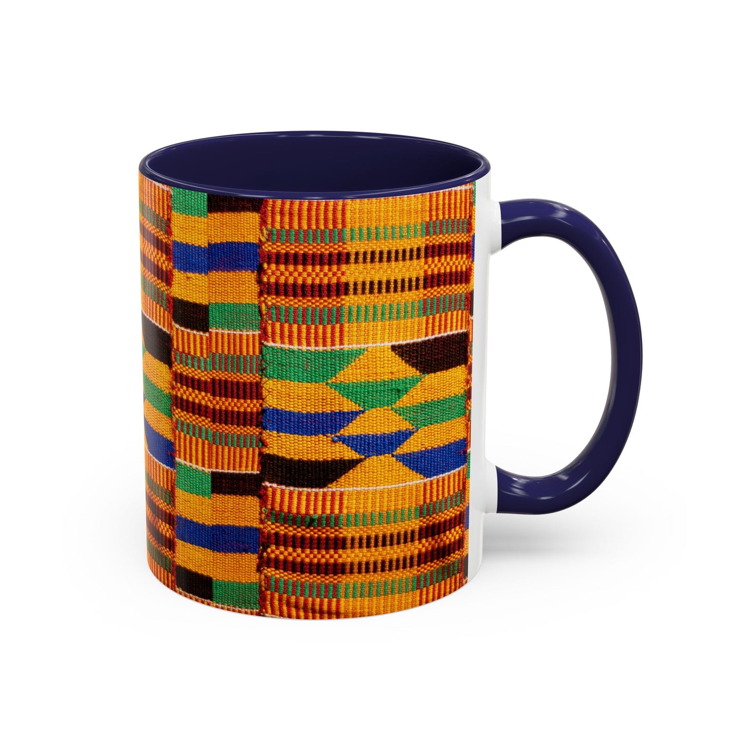 Kente Print Accent Coffee Mug, 11oz