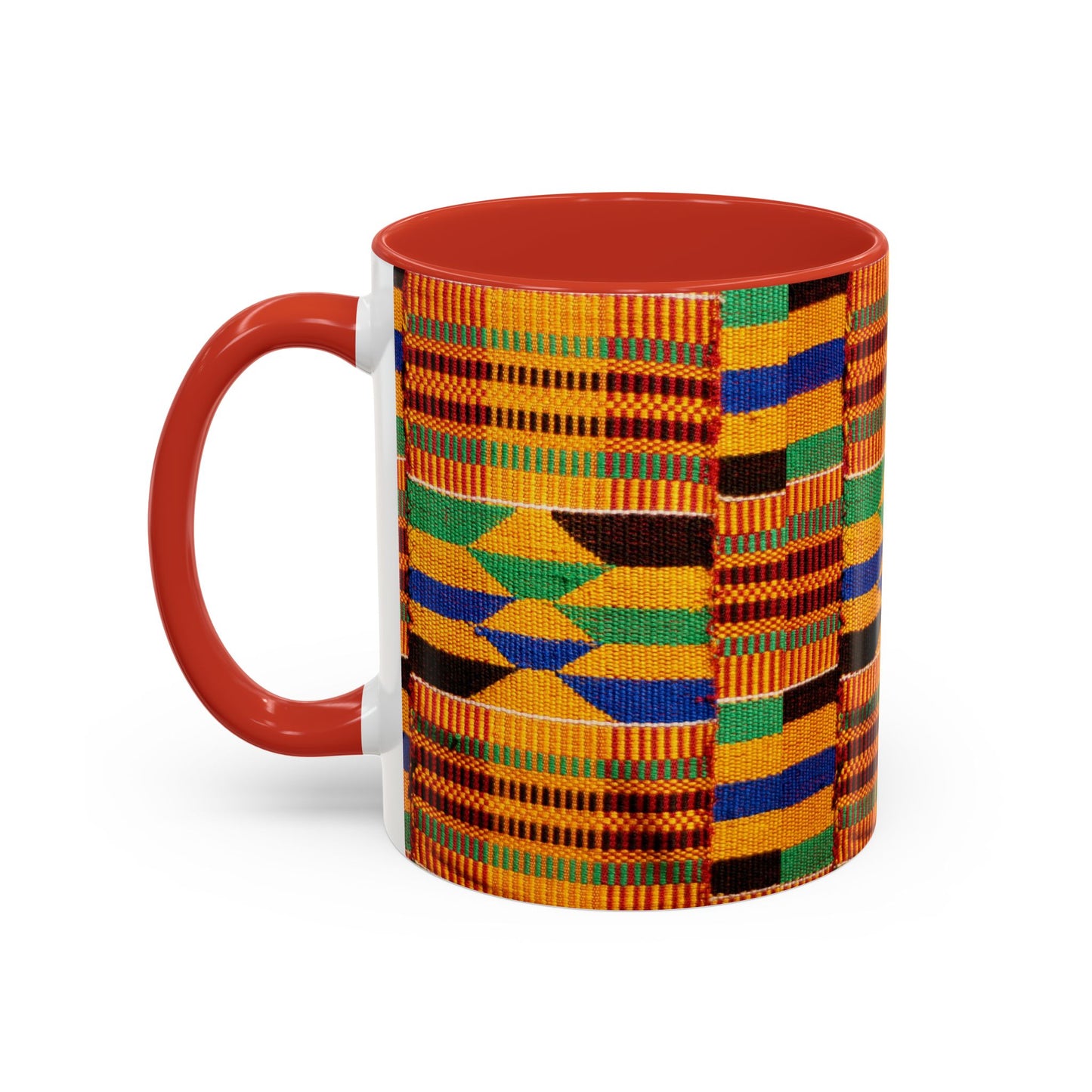 Kente Print Accent Coffee Mug, 11oz