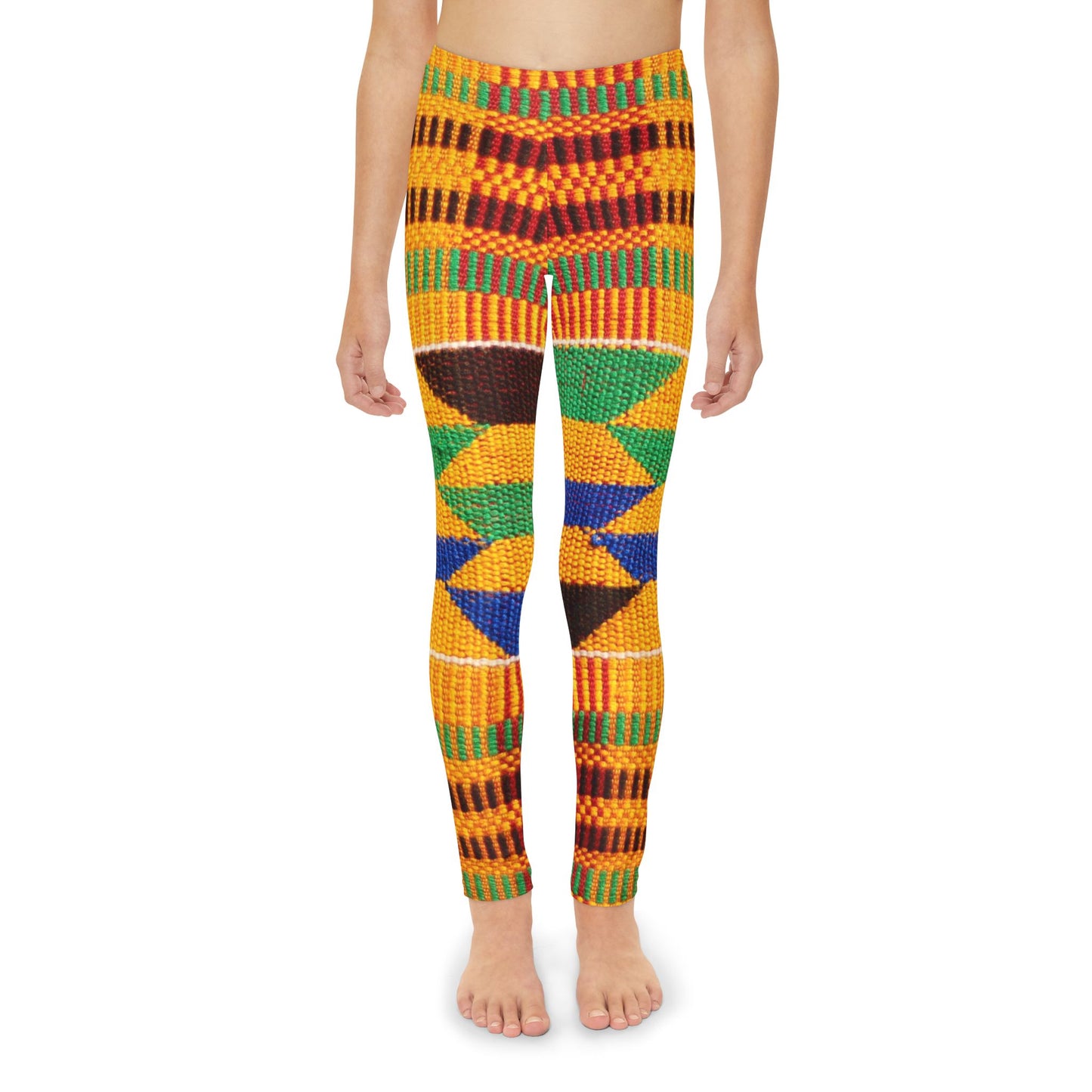 Kente Print Youth Full-Length Leggings (AOP)