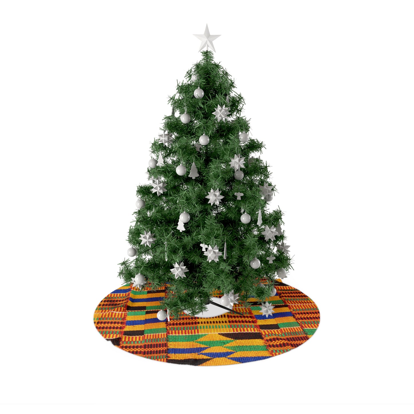 Kente Print Christmas Tree Skirts