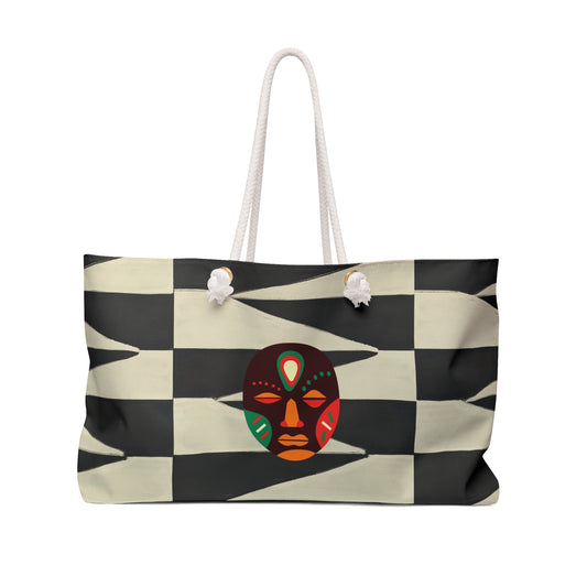 African Tribal Mask Weekender Bag