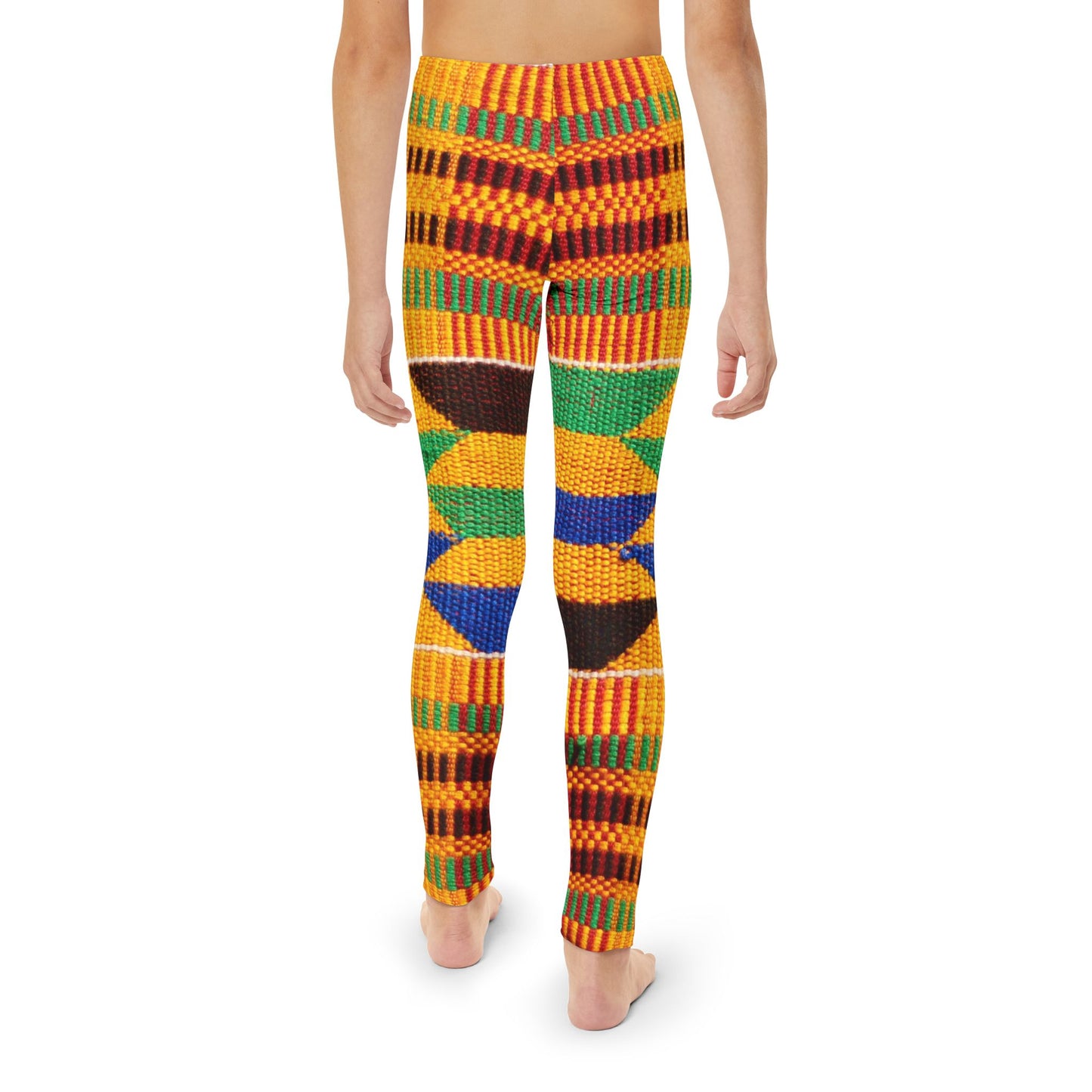 Kente Print Youth Full-Length Leggings (AOP)