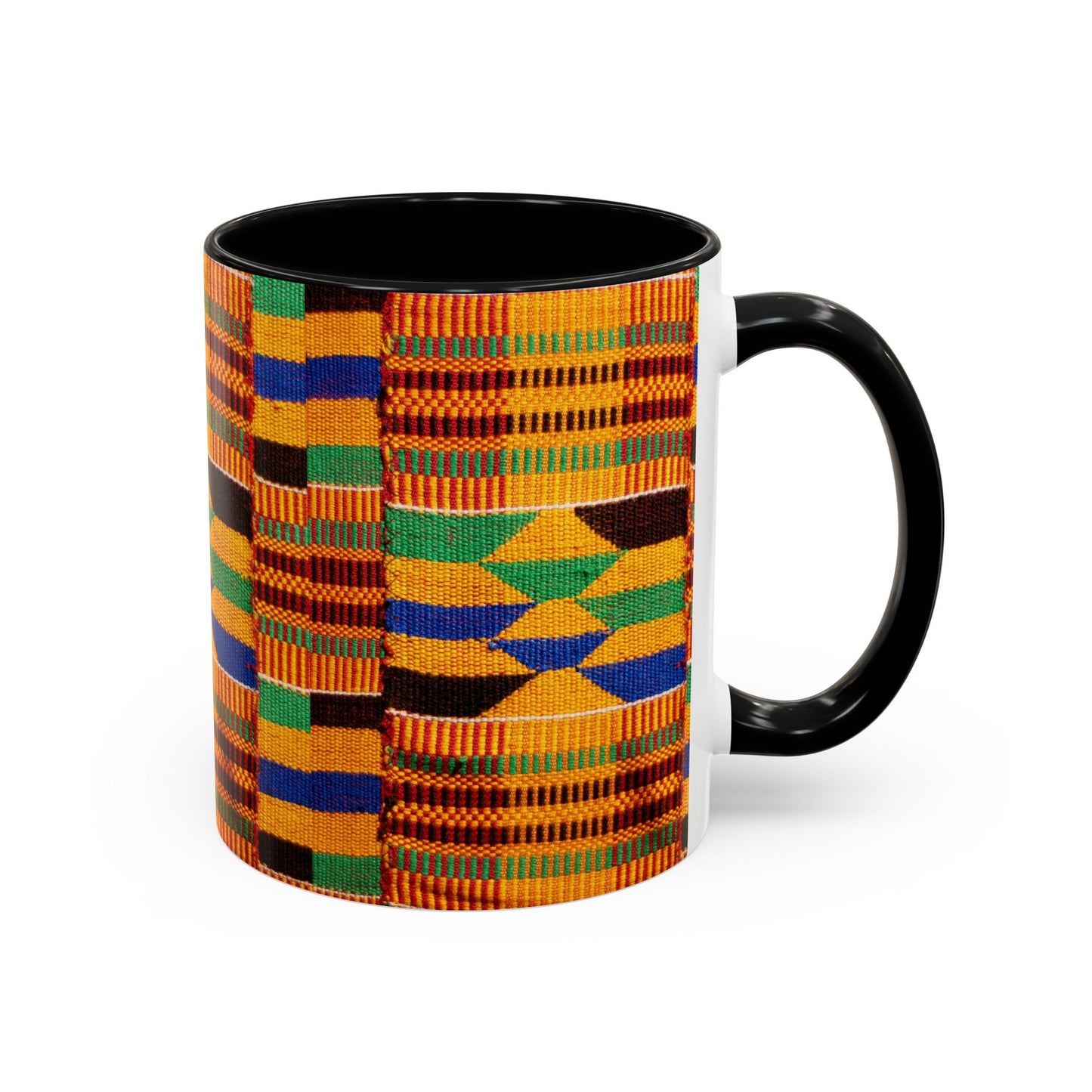 Kente Print Accent Coffee Mug, 11oz