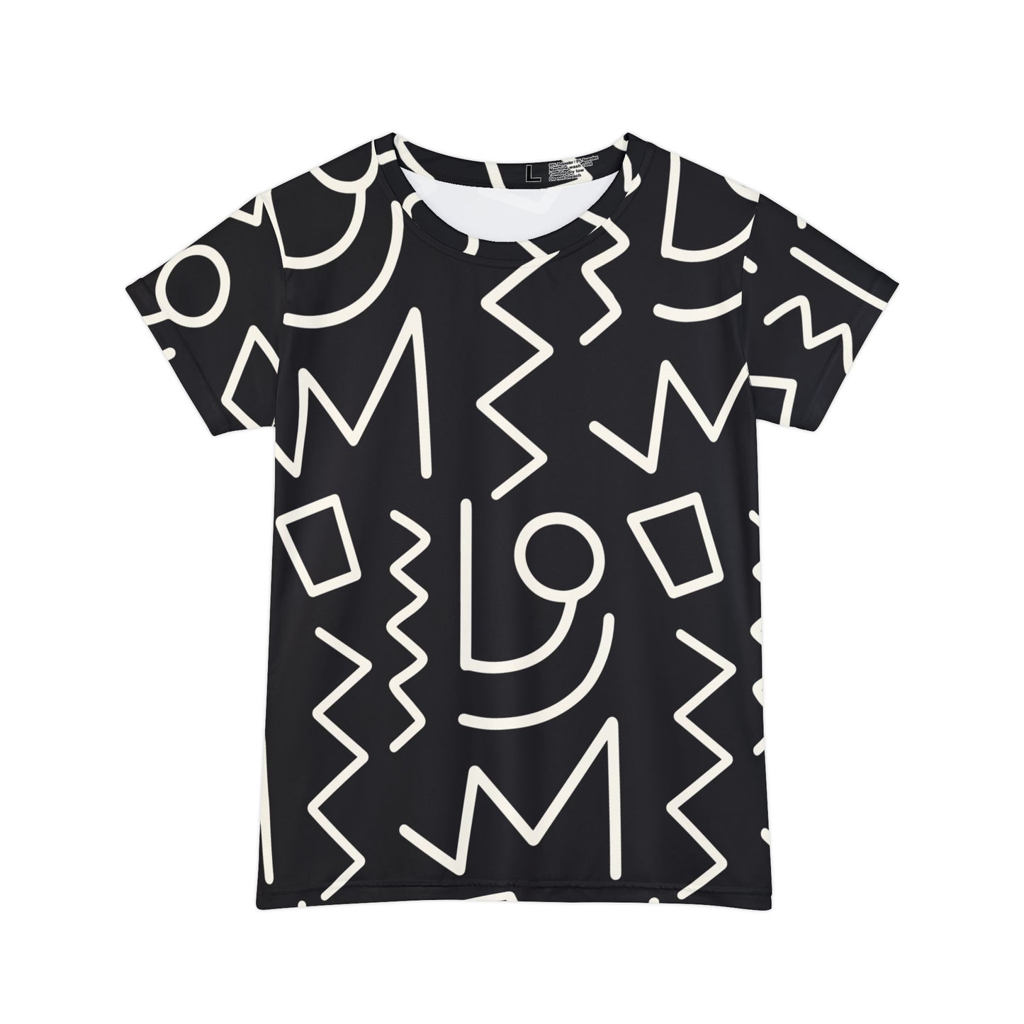 Tribal Print Women's Short Sleeve Shirt (AOP)