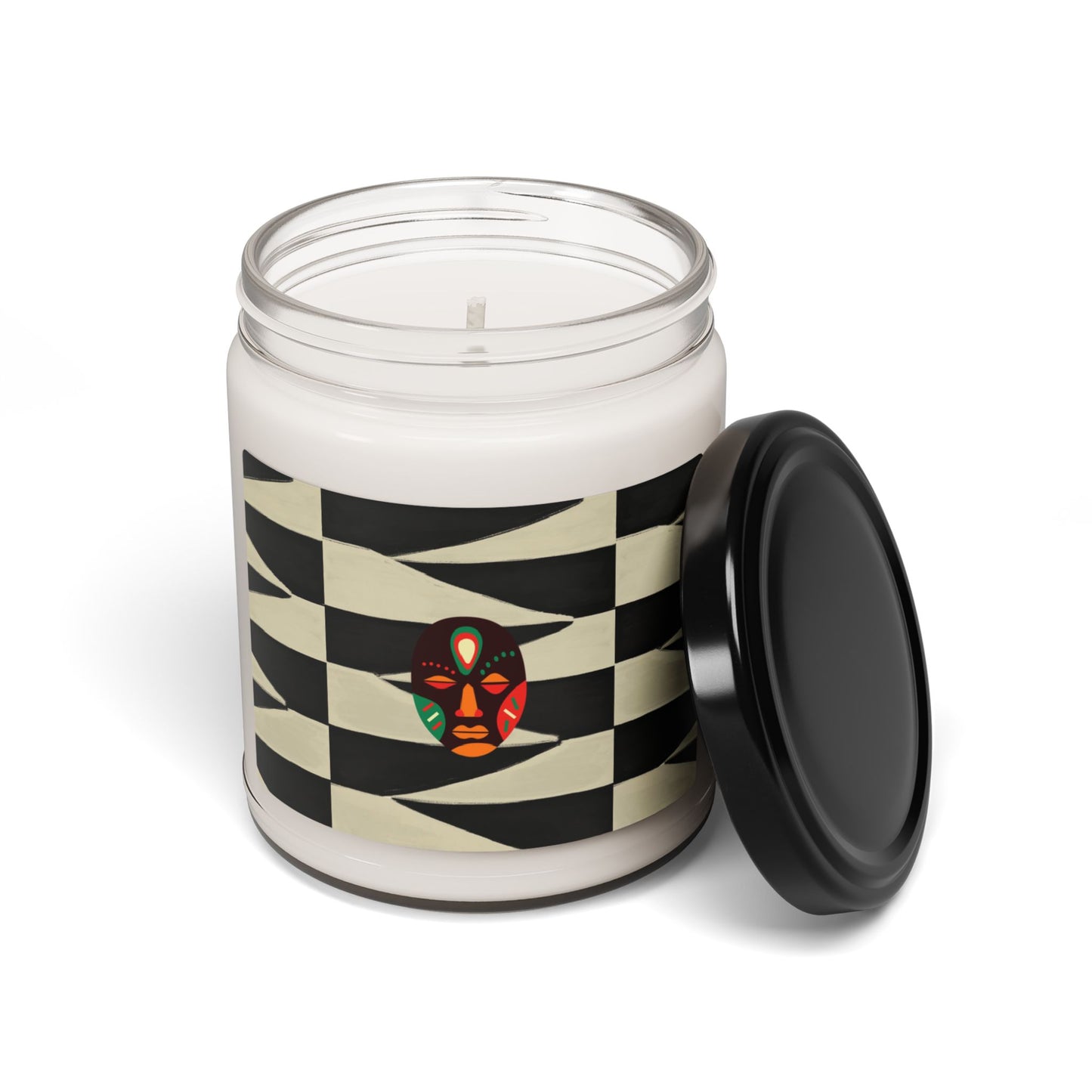 African Tribal Mask Scented Soy Candle, 9oz