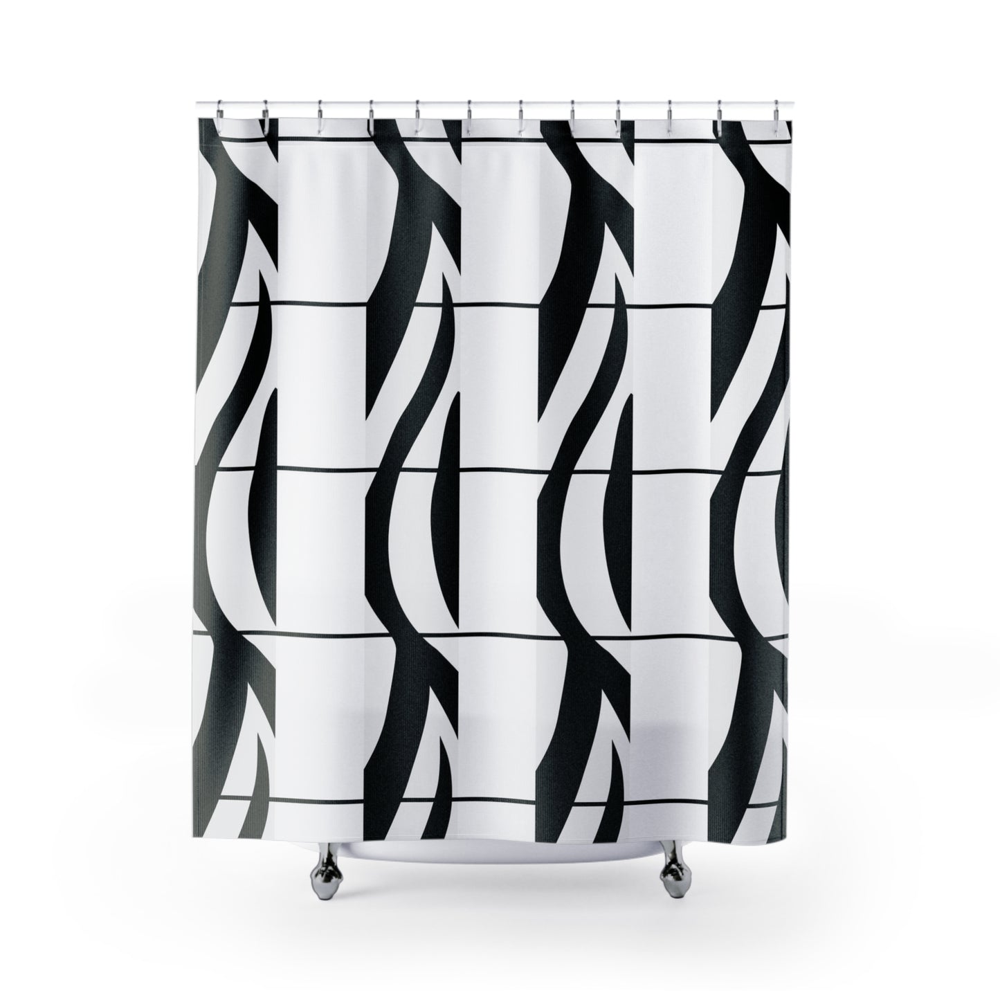 Zebra Plaid Print Shower Curtains