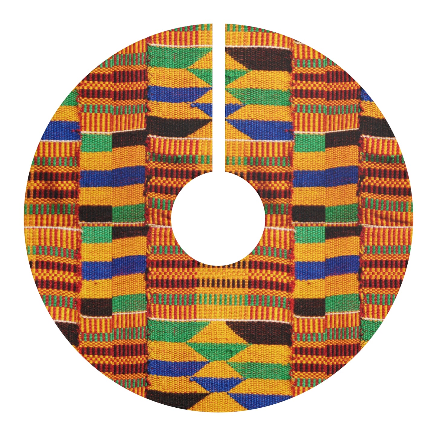 Kente Print Christmas Tree Skirts