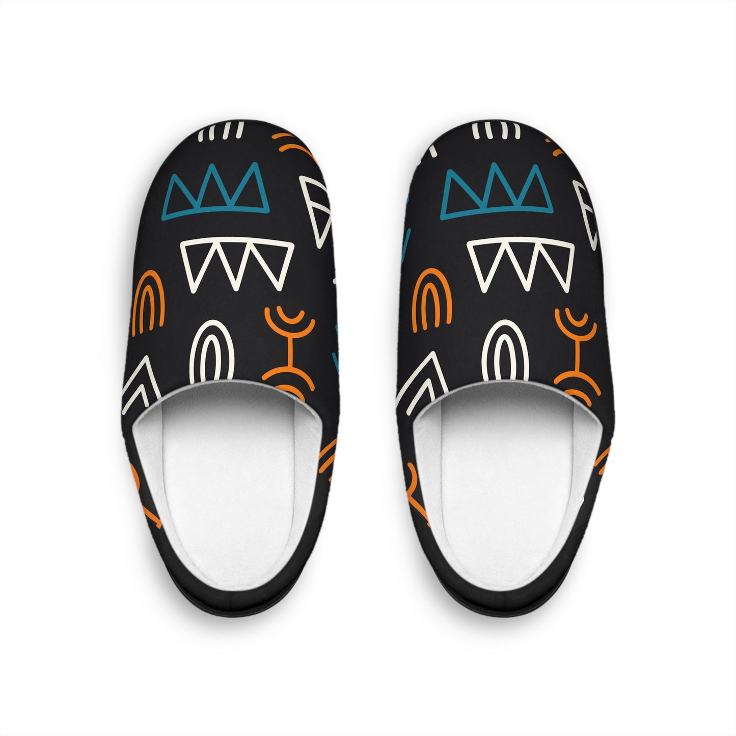 Tribal Print Women's Indoor Slippers black/multicolor