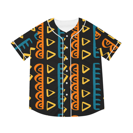 Tribal African Aztec Pattern - Men's Baseball Jersey (AOP)