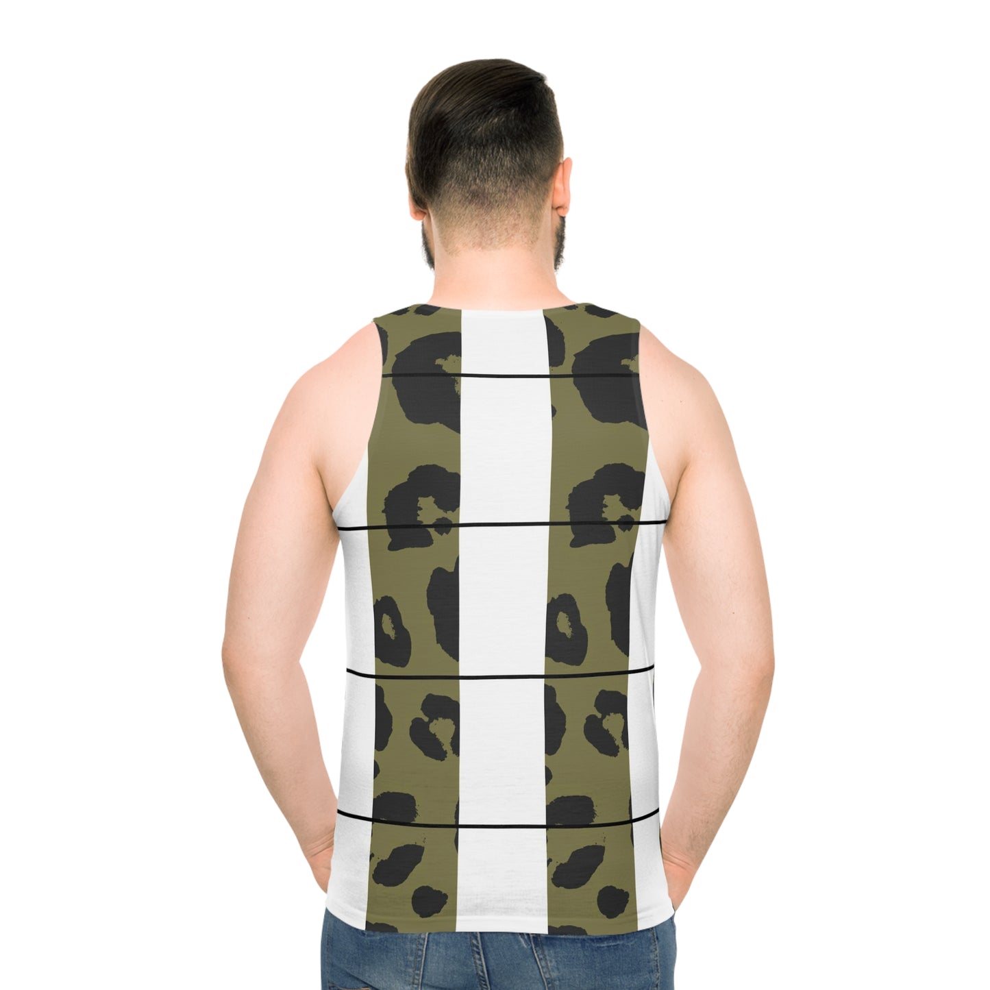 Leopard Plaid Print Unisex Tank Top (AOP)