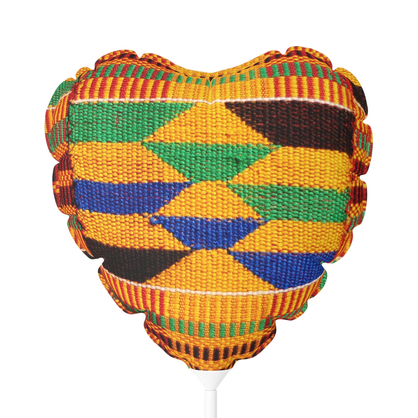 Kente Print Balloon (Round and Heart-shaped), 11"