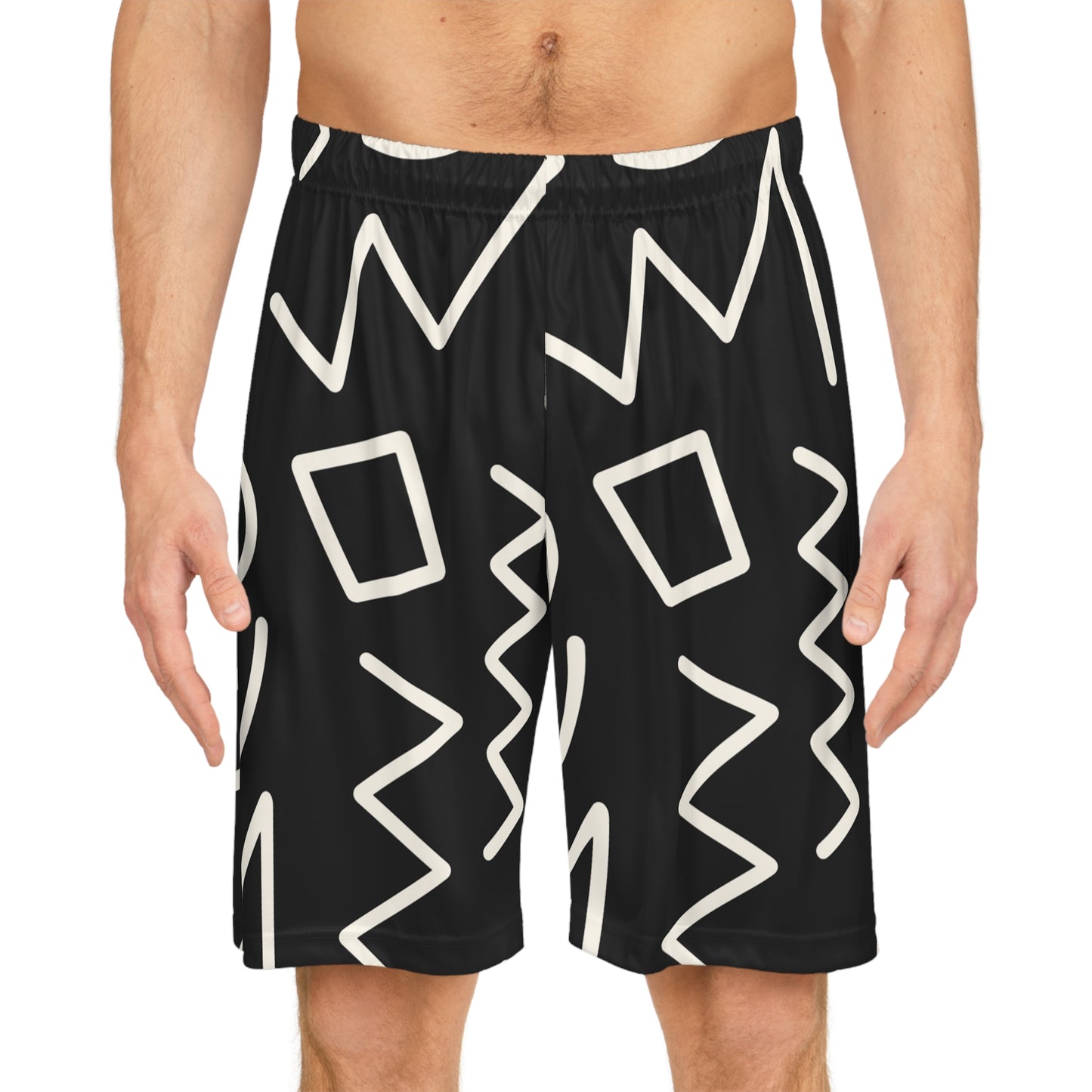 Tribal African Aztec Pattern - Basketball Shorts (AOP)