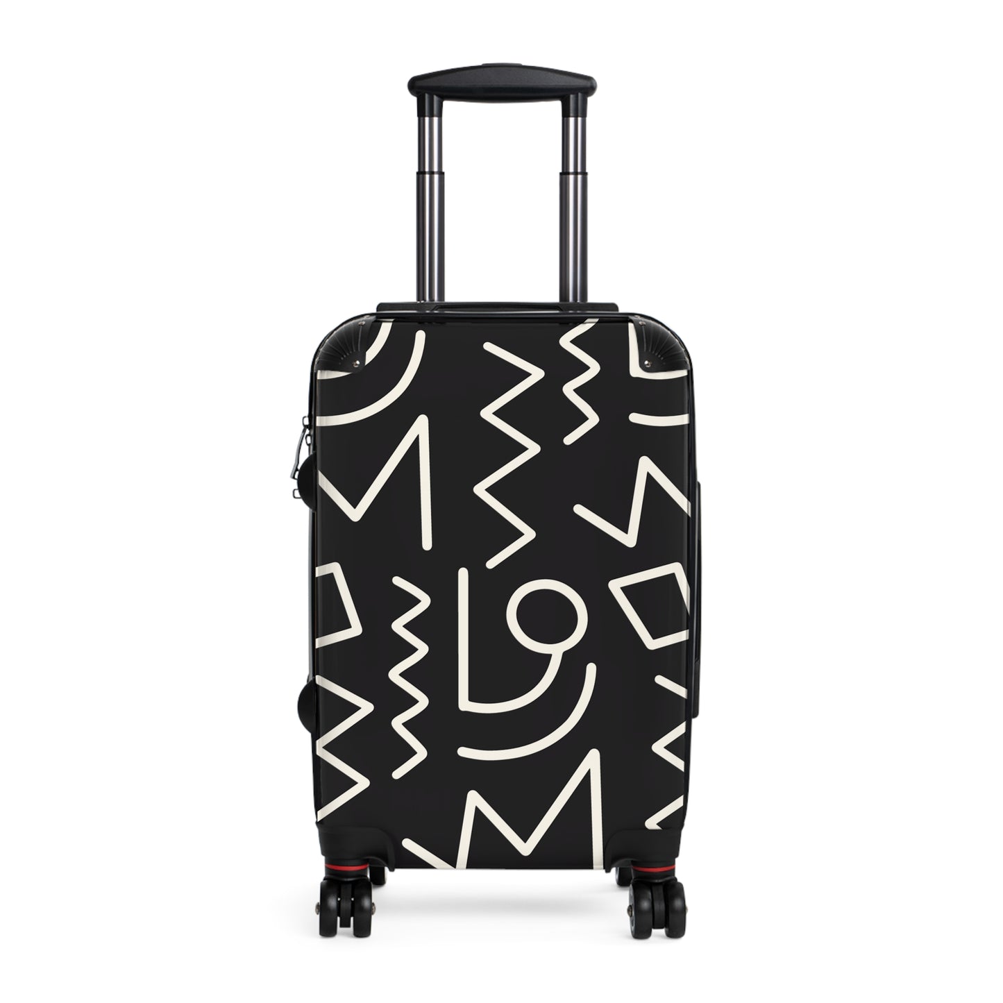 Tribal Print Travel Suitcase black/white