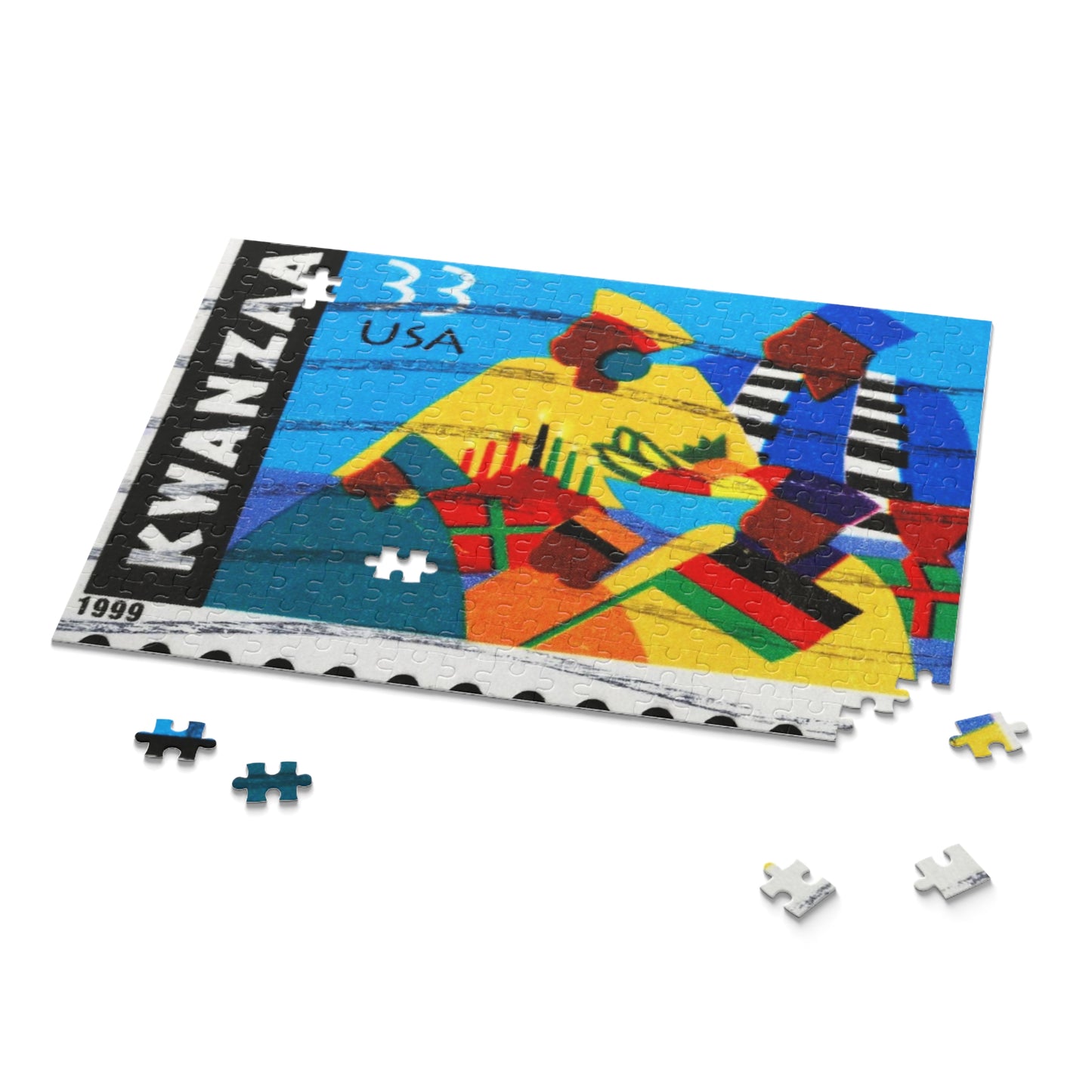 Kwanzaa Poster Stamp Puzzle (120, 252, 500-Piece)