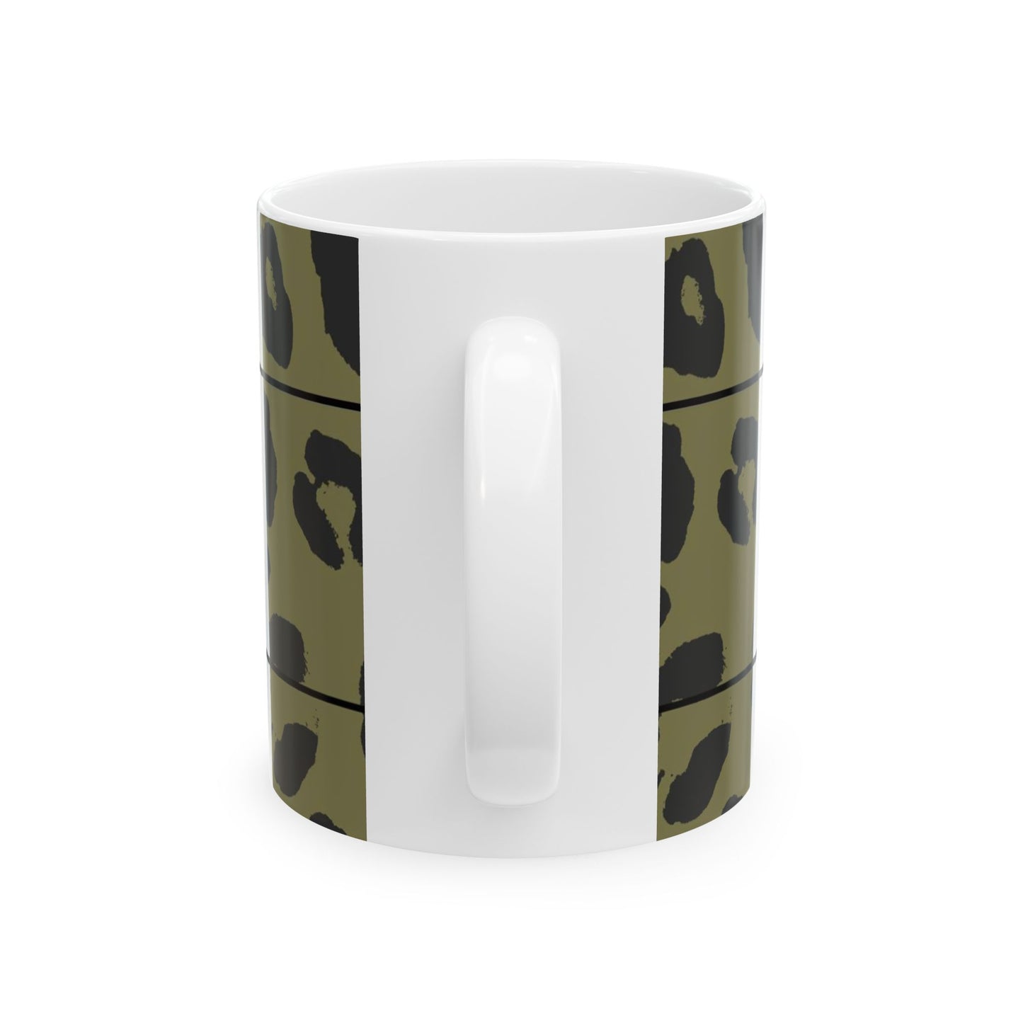 Leopard Plaid Print Ceramic Mug 11oz