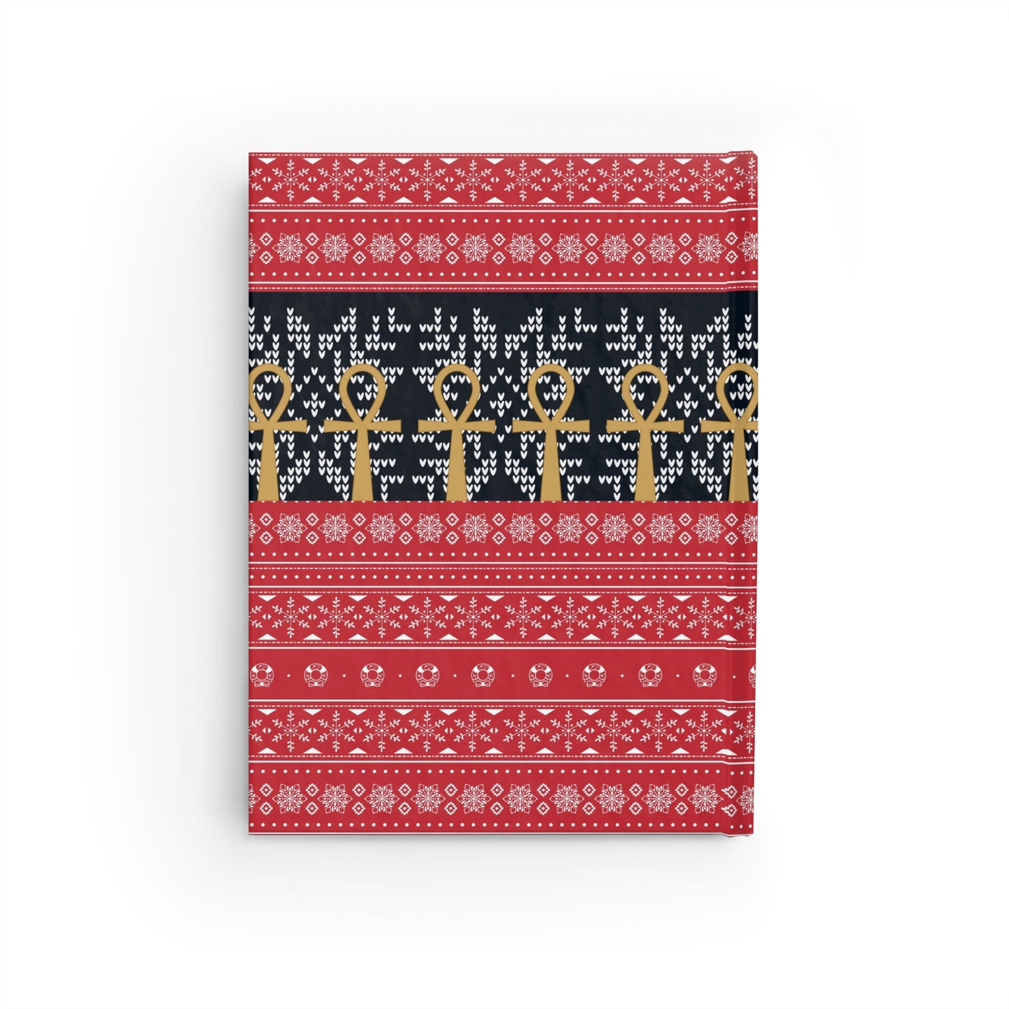 Ankh Christmas Journal - Ruled Line, 128 Page, Red/Black/Gold