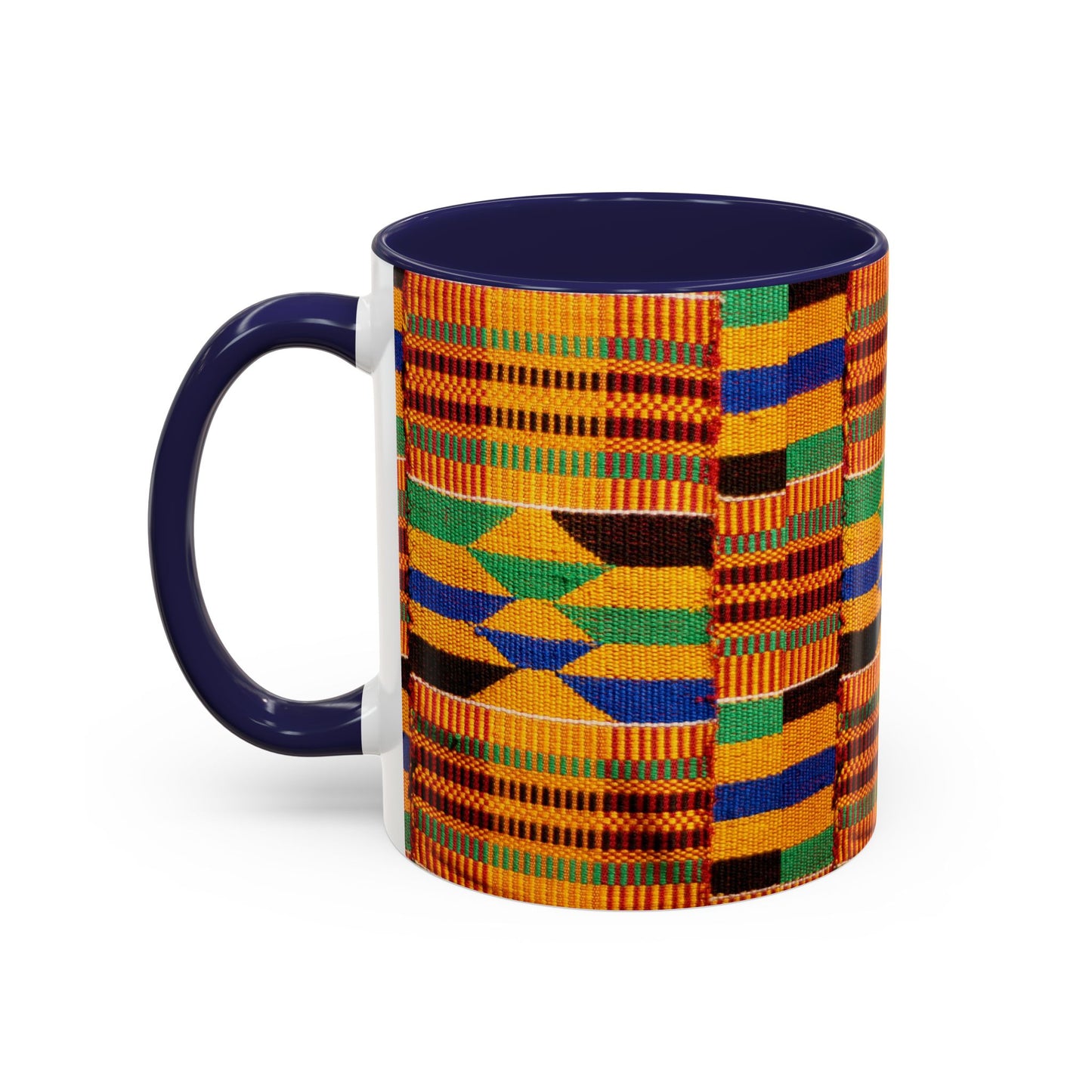 Kente Print Accent Coffee Mug, 11oz