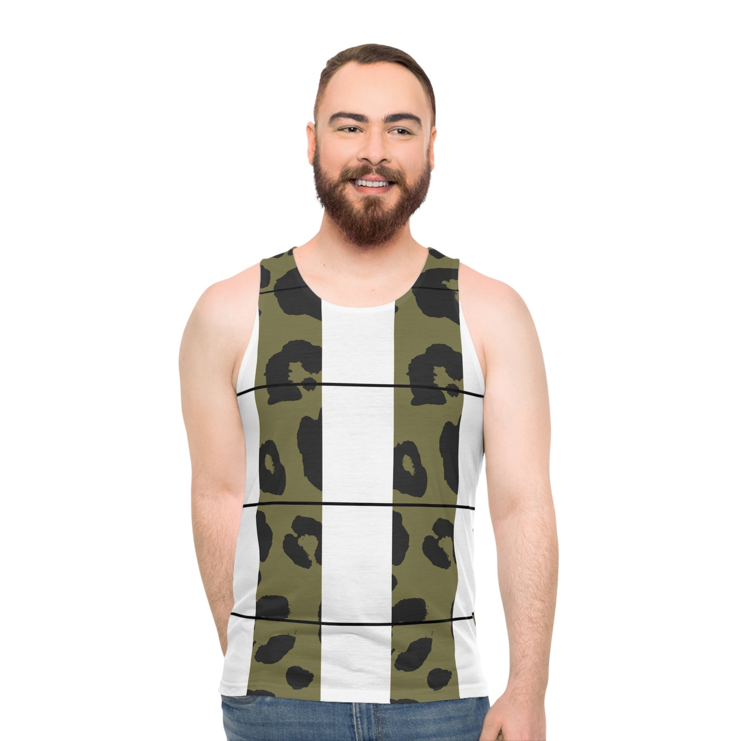 Leopard Plaid Print Unisex Tank Top (AOP)