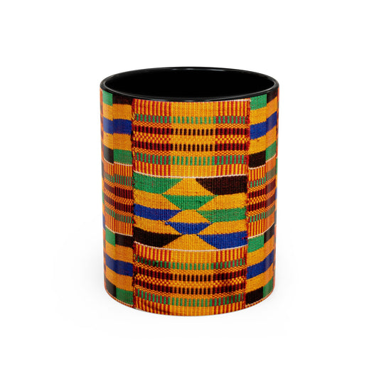 Kente Print Accent Coffee Mug, 11oz