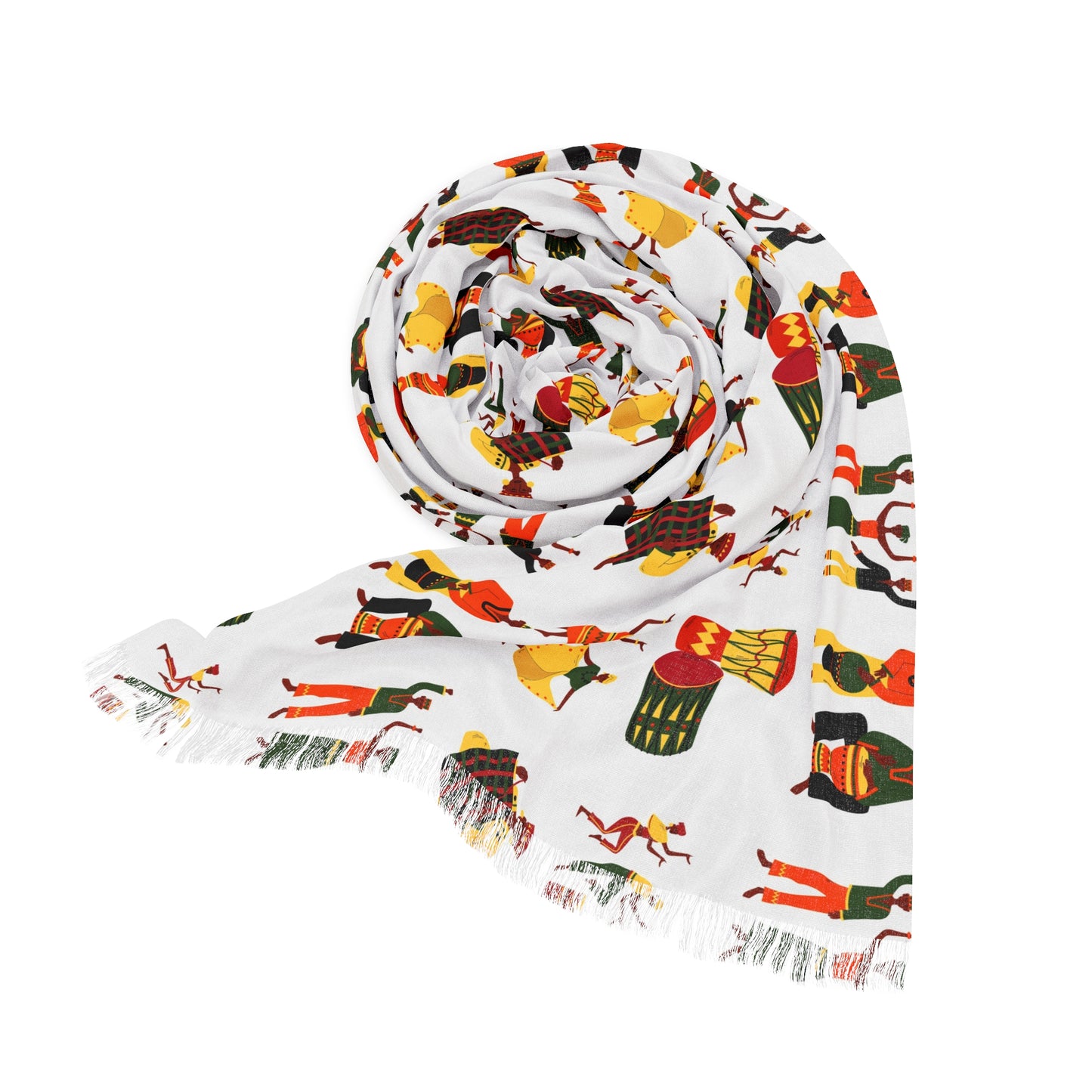 Tribal People Scarf, Lightweight & Transparent