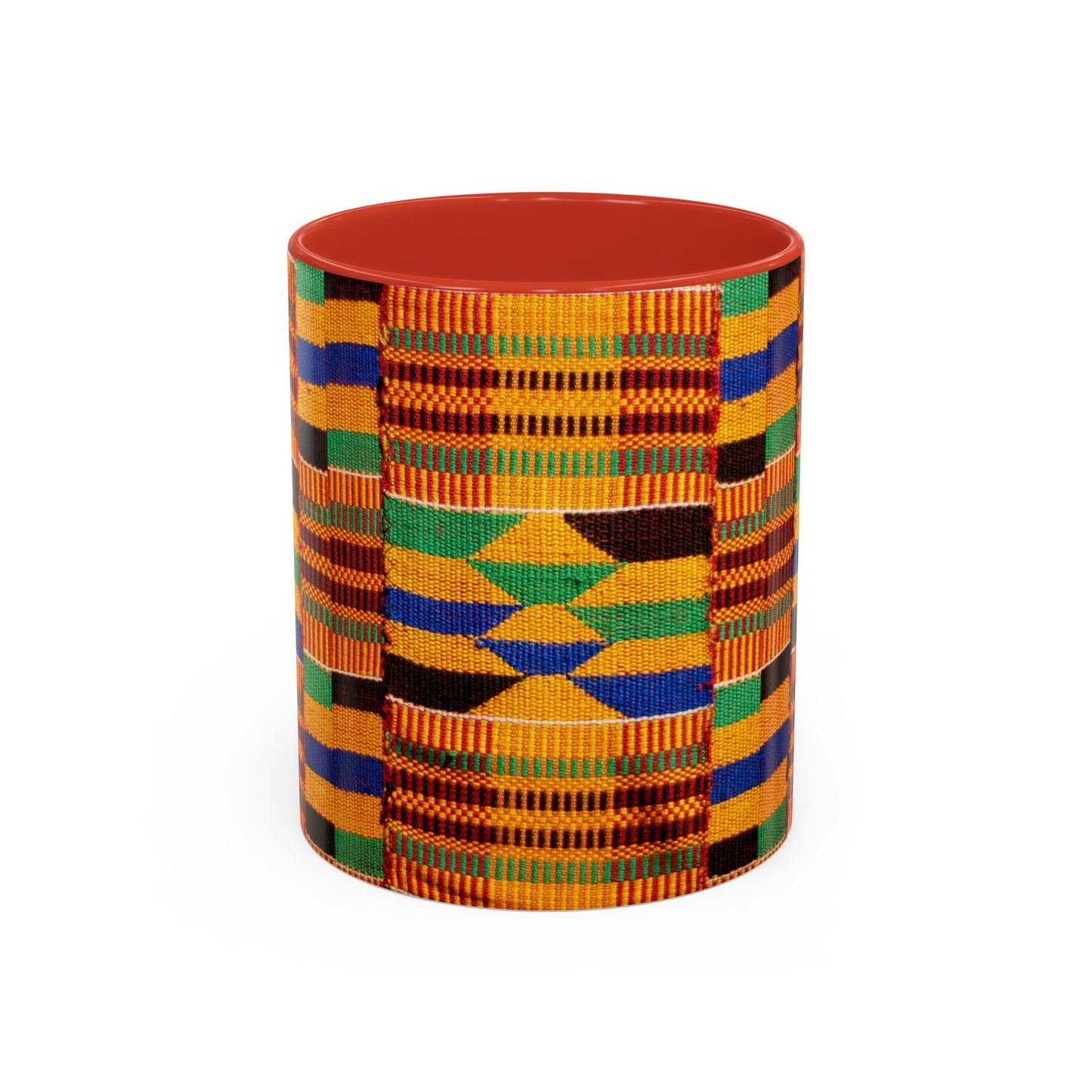 Kente Print Accent Coffee Mug, 11oz