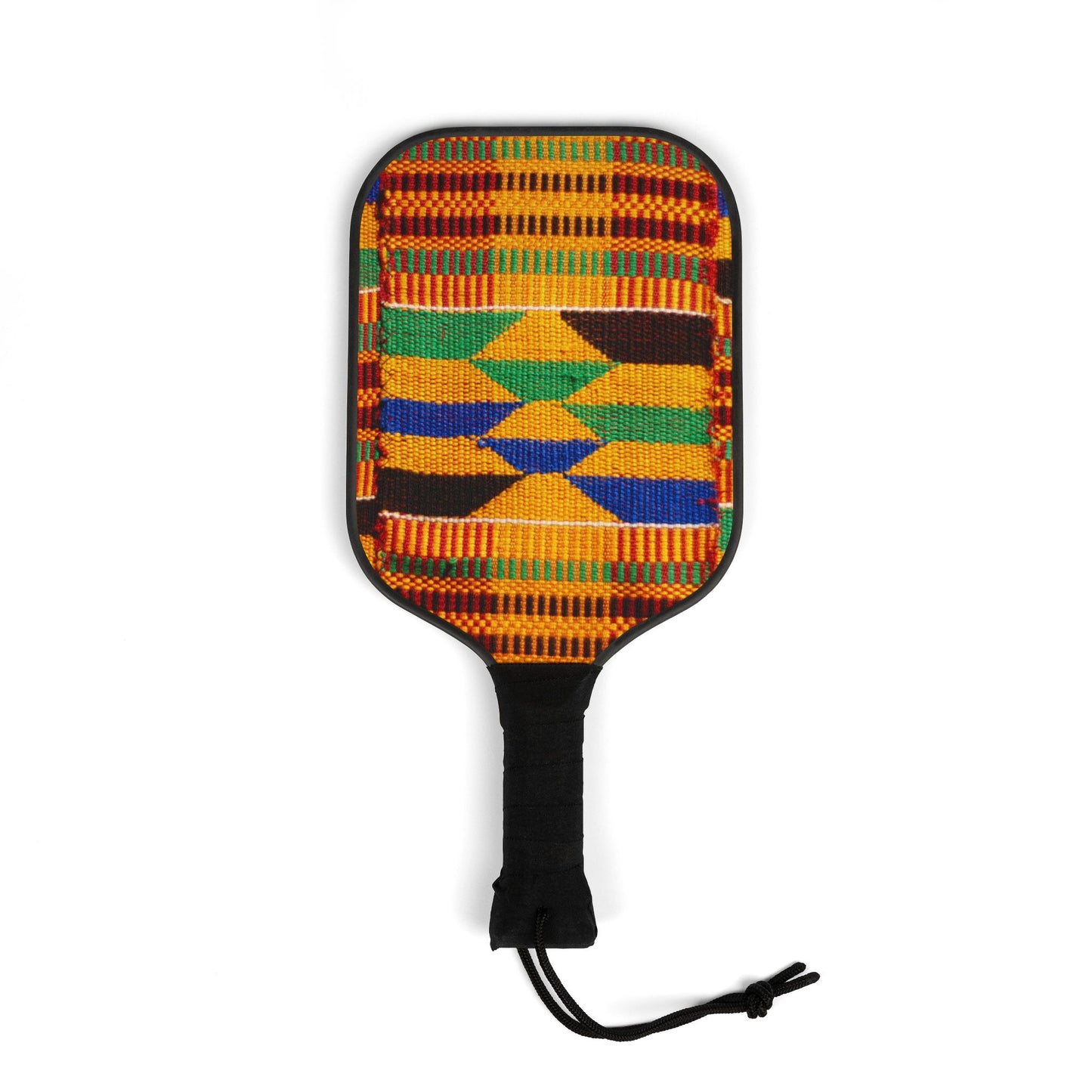 Colorful Pickleball Paddles Set with Balls - Kente Print - Vibrant Sports Kit for Fun Games