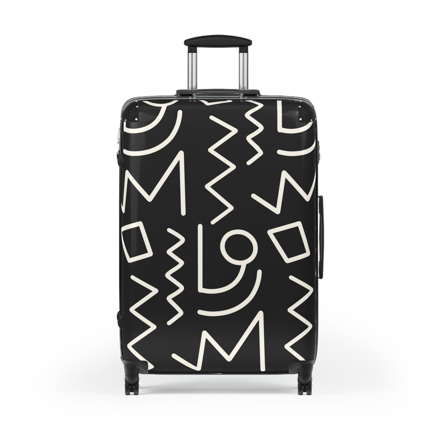 Tribal Print Travel Suitcase black/white